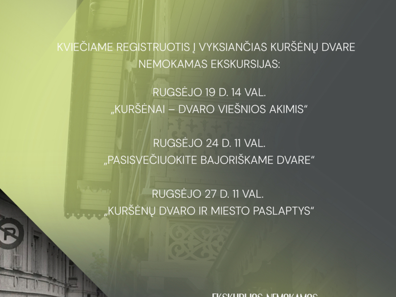 Europos paveldo dienos’26:  saugok, puoselėk, atgaivink – ekskursijų ciklas